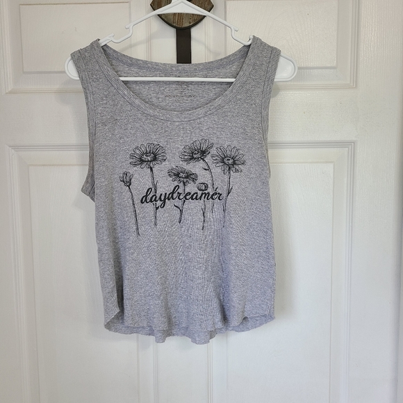 Daydreamer LA Woman's Sleeveless Tanktop, Size: Large Color: Grey - Picture 2 of 12